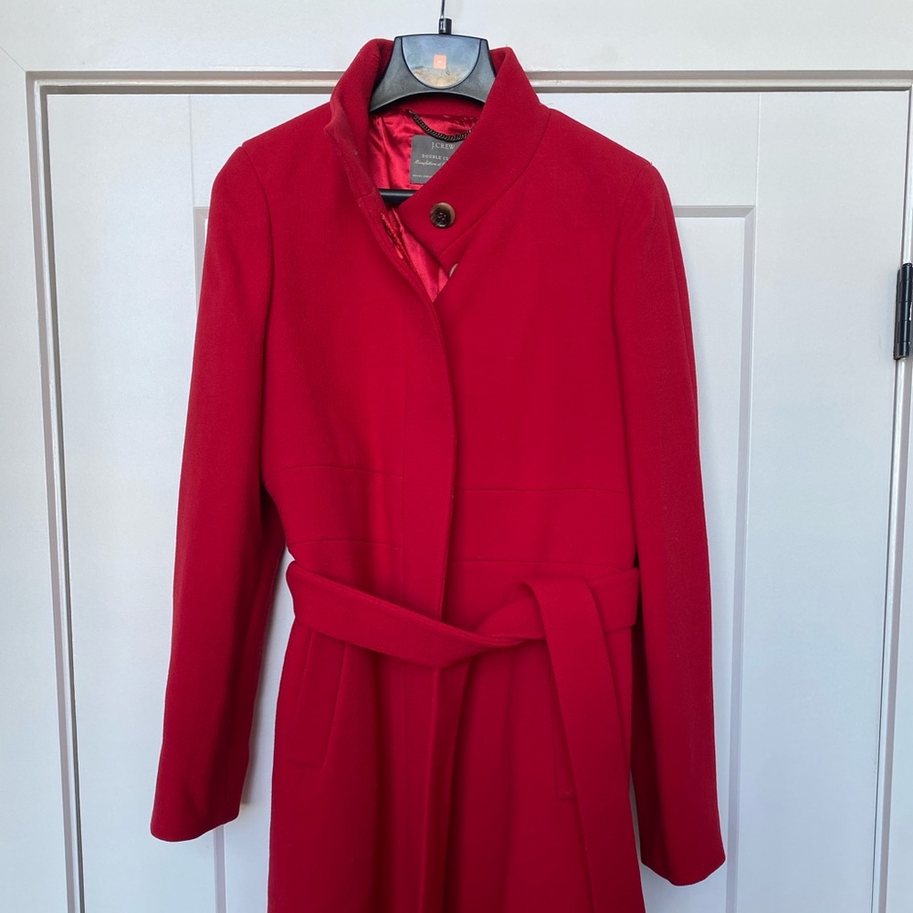 J.Crew double cloth coat, red size 12, excellent condition